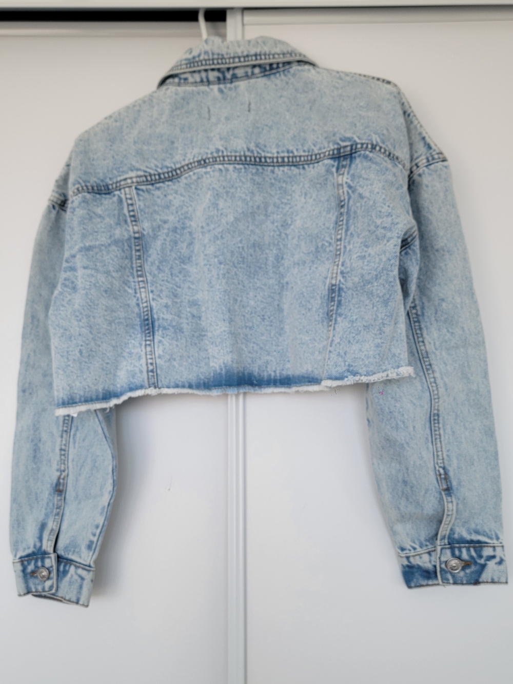 Brand New Light Wash Cropped Denim Jacket - Women